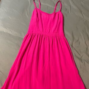 Bright pink sundress